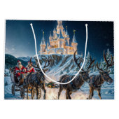 サンタの魔法の城の配達 ラージペーパーバッグ (裏面)