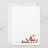 サンタの魔法ピンク小妖精や小人おもちゃ工場工場 シーズンカード (裏面)