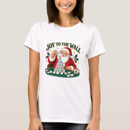 サンタの麻雀シャツ 喜びの壁 クリスマスTシャツ Tシャツ