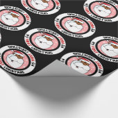 サンタの黒い漫画(ベビーの初めてのクリスマス) ラッピングペーパー (角)