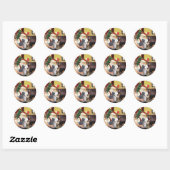 サンタの５匹の猫 ラウンドシール (シート)