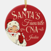 サンタのCNAお気に入りのクリスマスオーナメント セラミックオーナメント (正面)