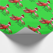 サンタのCrawdad - Joyeux Noel (または個人化して下さい) ラッピングペーパー (角)