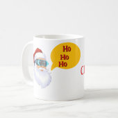 サンタのHO HO HO メリークリスマス コーヒーマグカップ (正面左)