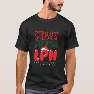 サンタのLpnお気に入りのクリスマスナースギフト Tシャツ