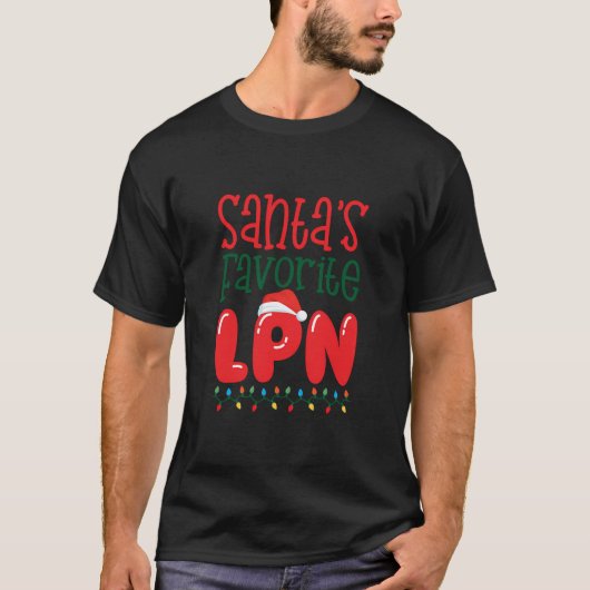 サンタのLpnお気に入りのクリスマスナースギフト Tシャツ (正面)