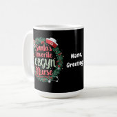 サンタのOBGYNお気に入りのナースカスタマイズ可能な治療 コーヒーマグカップ (正面左)
