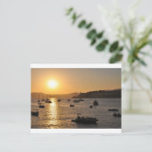 サンタのponsaの日没 ポストカード (スタンド正面)