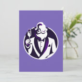 サンタのTシャツからの乾杯 - クラシックなホリデートースト シーズンカード (スタンド正面)