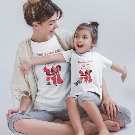 サンタのTシャツの中身は最も可愛いプレゼント Tシャツ