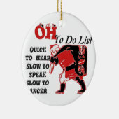 サンタのTo-Doリストコレクション。 セラミックオーナメント (右)
