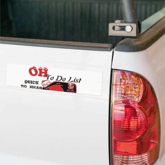 サンタのTo-Doリストコレクション。 バンパーステッカー (トラック上)