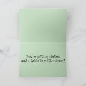 サンタはあなたのインスタグラムの写真を見ました クリスマスカード カード (内部)