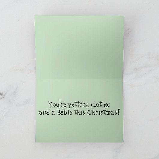 サンタはあなたのインスタグラムの写真を見ました クリスマスカード カード (内部)