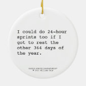 サンタはあまり敏捷ではないです セラミックオーナメント (裏面)