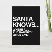 サンタはいけない女の子全員が住んでいるところで- .PNGを知っています シーズンカード (正面)
