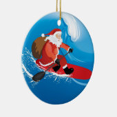 サンタはかいを立てます セラミックオーナメント (右)