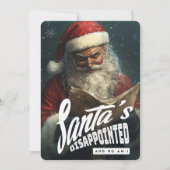 サンタはがっかりしてるし私もだよ 面白い皮肉なクリスマスカード シーズンカード (正面)
