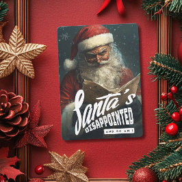 サンタはがっかりしてるし私もだよ　面白い皮肉なクリスマスカード シーズンカード