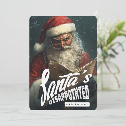サンタはがっかり、私もだよ ユーモアたっぷり皮肉カード シーズンカード (スタンド正面)