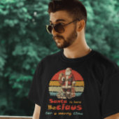 サンタはここにあるサンセットヴィンテージレトロ スウェットシャツ