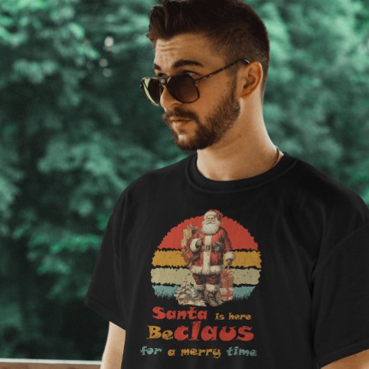 サンタはここにあるサンセットヴィンテージレトロ スウェットシャツ