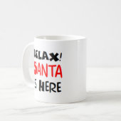 サンタはここにいる コーヒーマグカップ (正面左)