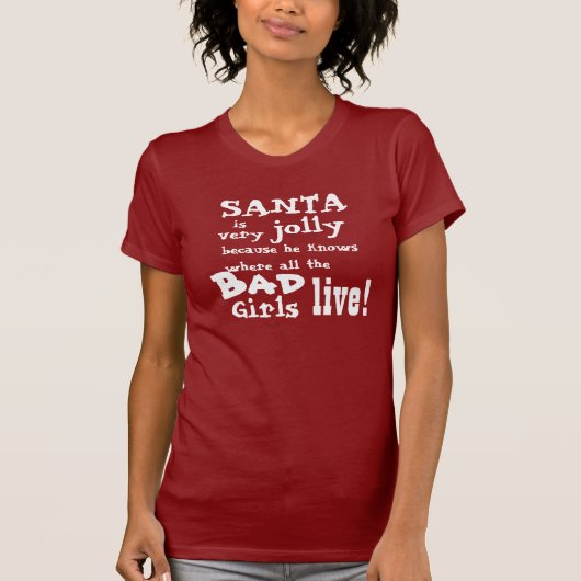 サンタはすてきです Tシャツ (正面)