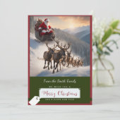 サンタはそりとトナカイを持つ シーズンカード (スタンド正面)