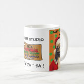 サンタはより大きくおよびよりよい支持します! コーヒーマグカップ (正面右)