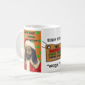 サンタはより大きくおよびよりよい支持します! コーヒーマグカップ (正面左)