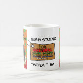 サンタはより大きくおよびよりよい支持します! コーヒーマグカップ (中央)