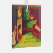 サンタはアメリカに会うとは思わないオーナメント ガラスオーナメント (正面右)