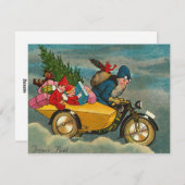 サンタはオートバイに乗る – クリスマス (正面/裏面)