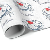 サンタはカニの包装紙を引き裂きます ラッピングペーパー (ロールコーナー)