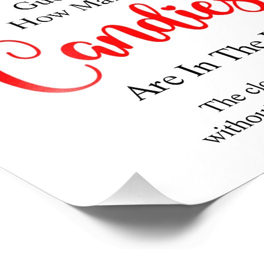 サンタはキャンディゲームのサインをいくつだと推測 フォトプリント (角)