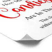 サンタはキャンディゲームのサインをいくつだと推測 ポスター (角)