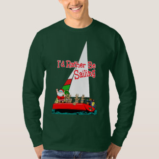 サンタはクリスマスでむしろ航海していました Tシャツ