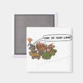 サンタはクリスマスにあなたの車線に滞在 マグネット (正面/裏面)