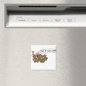 サンタはクリスマスにあなたの車線に滞在 マグネット (インサイチュ (食洗機))