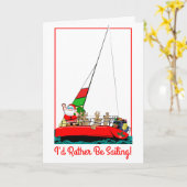 サンタはクリスマスに出航したほうがいい カード (黄色い花)