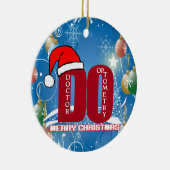 サンタはクリスマスのオーナメントの博士をしますOPTOMETRY セラミックオーナメント (右)