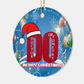 サンタはクリスマスのオーナメントの博士をしますOPTOMETRY セラミックオーナメント (左)