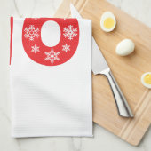 サンタはクリスマスを嘲笑します キッチンタオル (四つ折り)