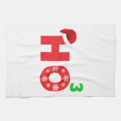 サンタはクリスマスを嘲笑します キッチンタオル (横)