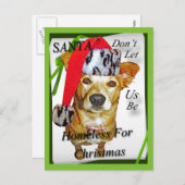 サンタはクリスマスカードを買ってホームレスにならないようにしよう シーズンポストカード (正面/裏面)