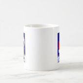 サンタはクリスマス猫のマグを引き裂きます コーヒーマグカップ (中央)