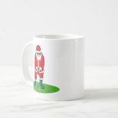 サンタはゴルフを遊びます コーヒーマグカップ (正面左)