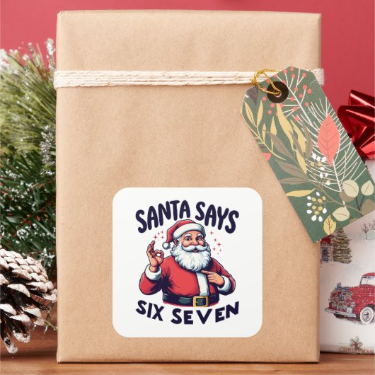 サンタはシックスセブンと言う スクエアシール (クリスマス)