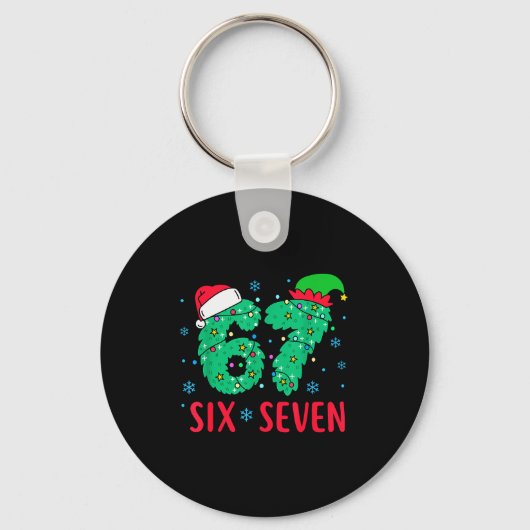 サンタはシックスセブン 67 メメクリスマス休日 6 7 キーホルダー (正面)
